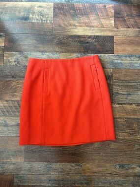 Banana Republic Bright Coral Orange Skirt